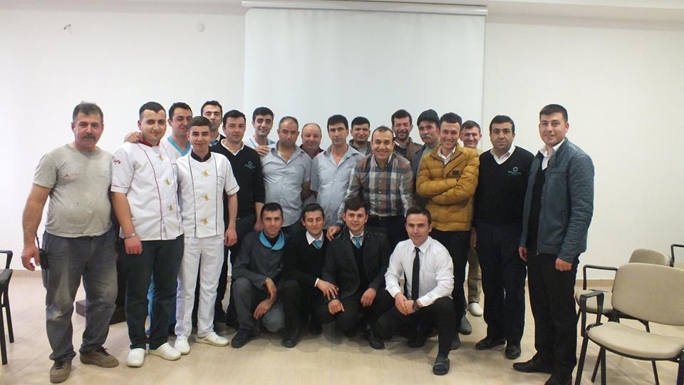 Termal tesiste çalışan erkek personellerimiz